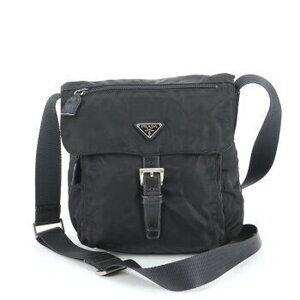 Prada Tessuto Triangle Logo Leather Shoulder Bag Crossbody Messenger Business